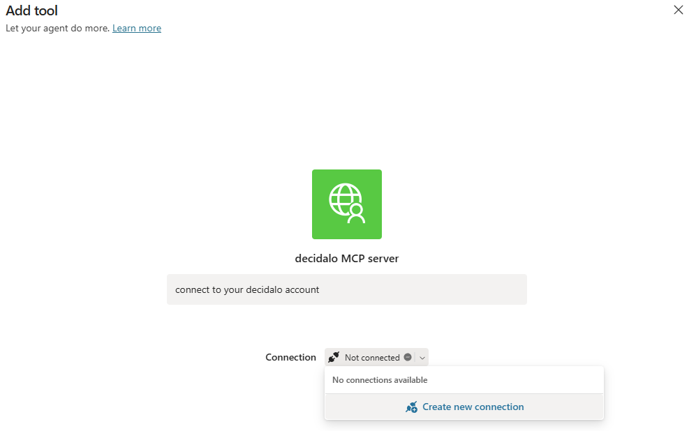 Create new connection