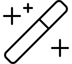 Magic wand icon that marks AI assistance